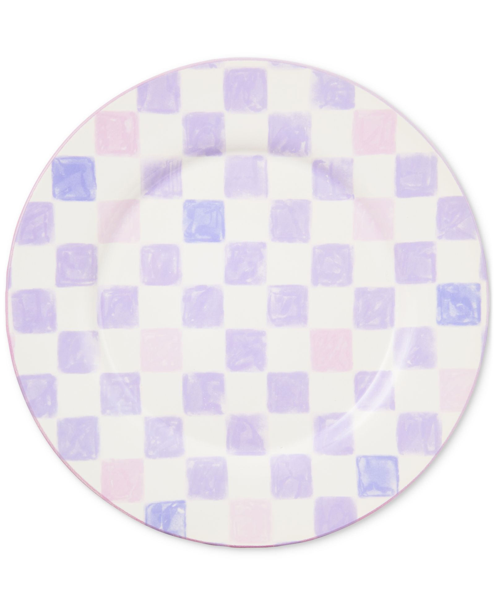 Круглое блюдо Mackenzie-Childs Lilac Check