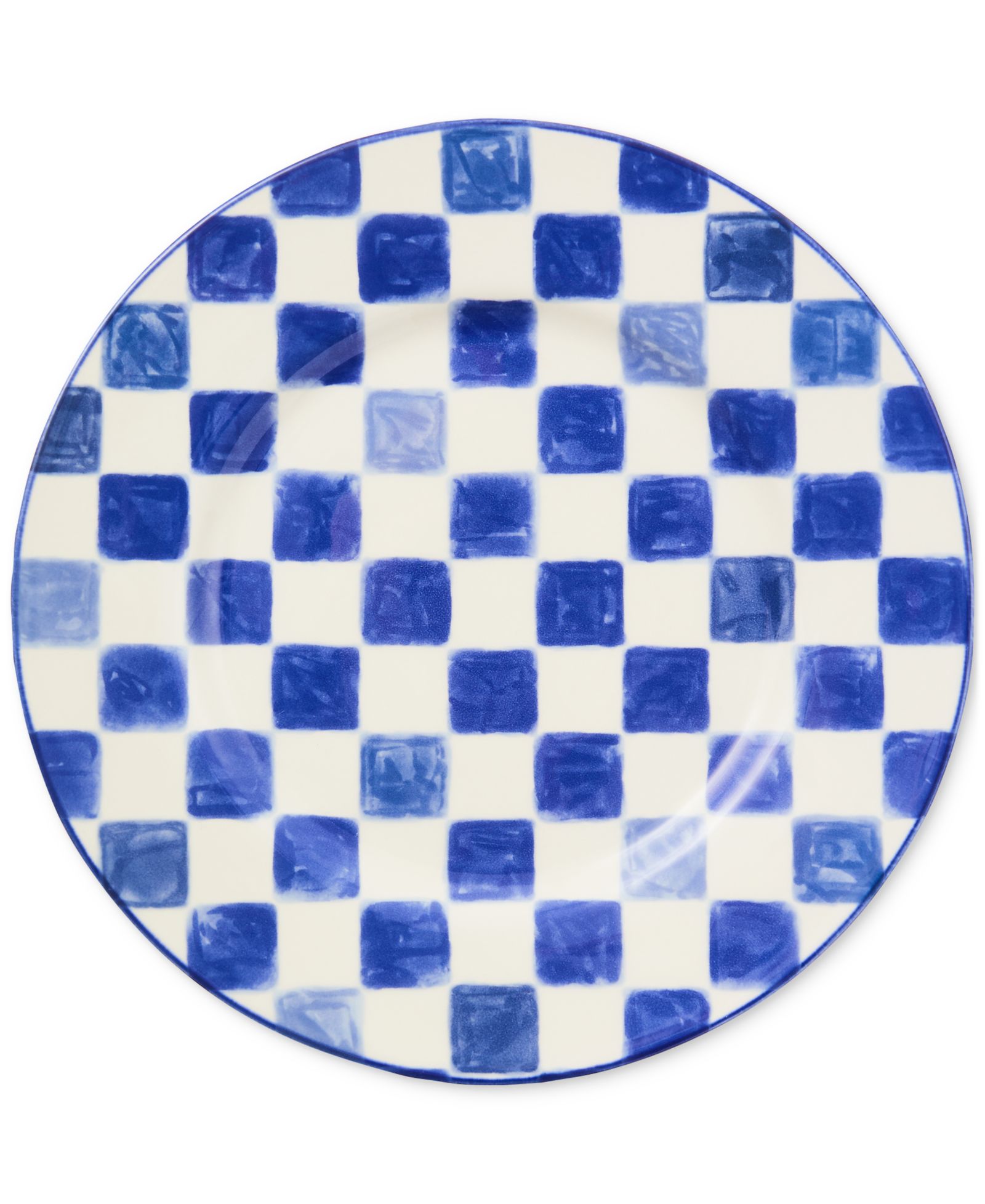 Тарелка Mackenzie-Childs Indigo Check Dinner Plate