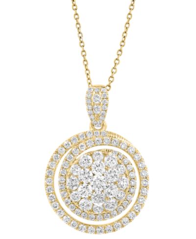 EFFY Lab Grown Diamond Spiral Cluster 18" кулон (2-5/8 ct. t.w.) в 14k Gold