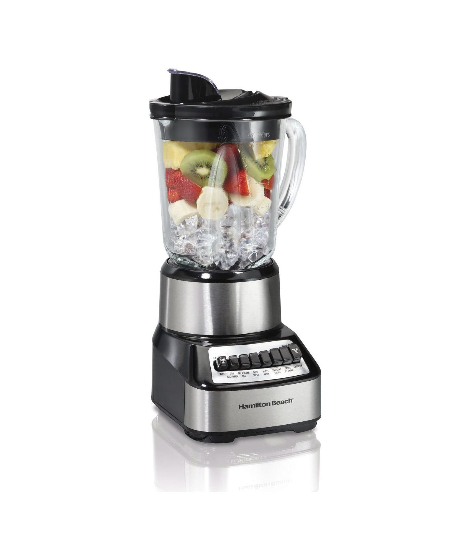 Slickblue Multi-Function Kitchen Countertop Blender with Glass Pitcher for Smoothies and More