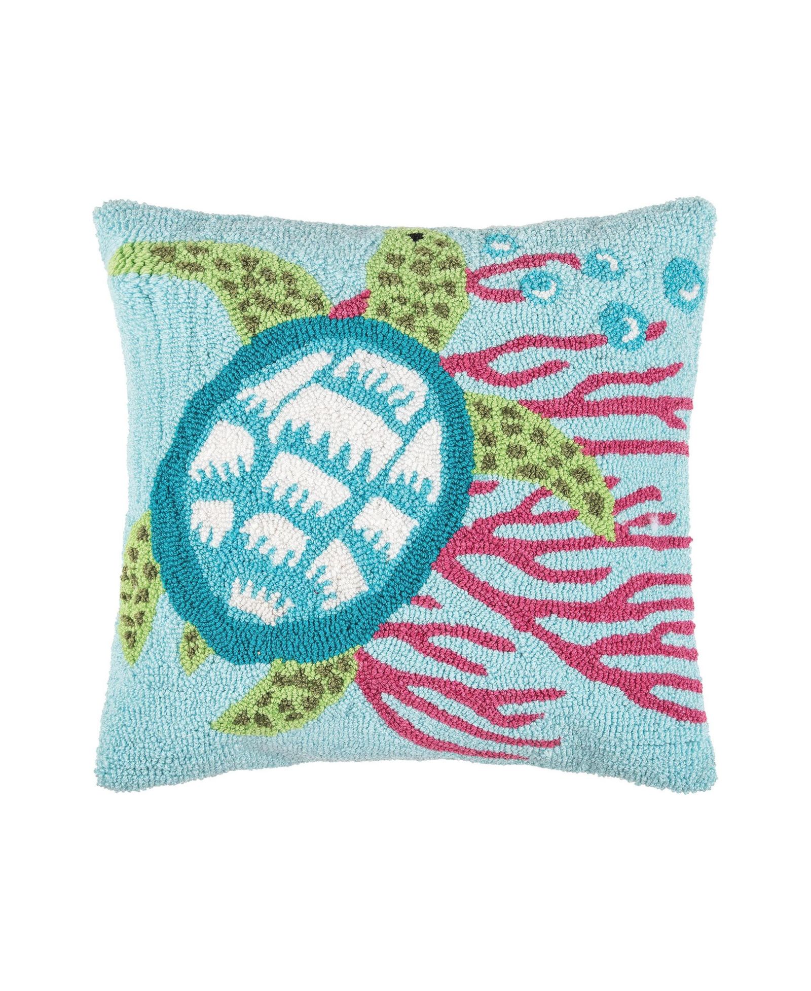 Декоративная наволочка C&F Home Coral and Turtle Hooked