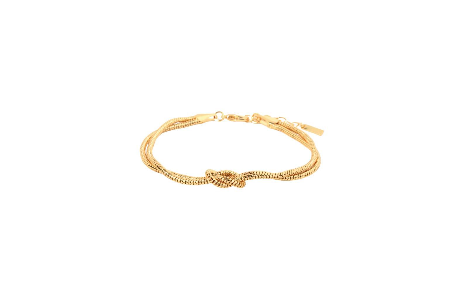 Браслет Love Knot из позолоченной латуни