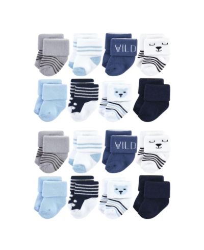 Hudson Baby Baby Boys Hudson Gentle Cotton-Blend Newborn & Terry Footwear