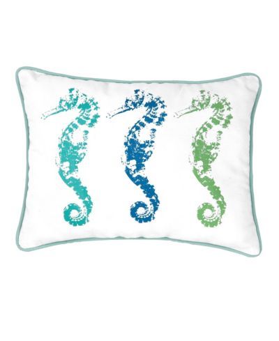 C&F Home декоративная поясничная подушка Three Seahorses, хлопковая смесь, 12" x 16