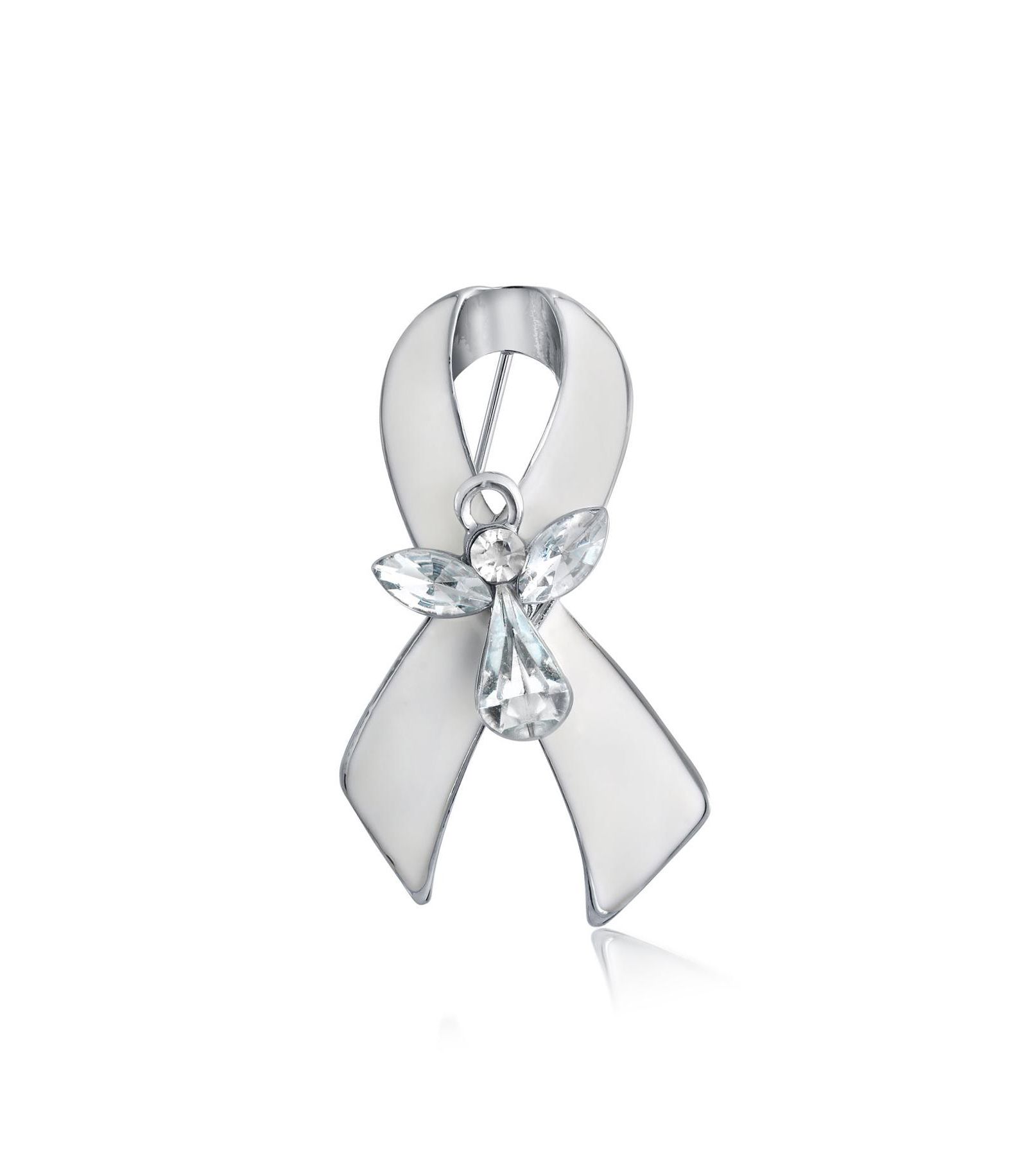 Брошь Bling Jewelry с лентой поддержки осведомленности о раке молочной железы и кристаллами