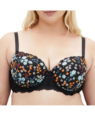 Black floral print