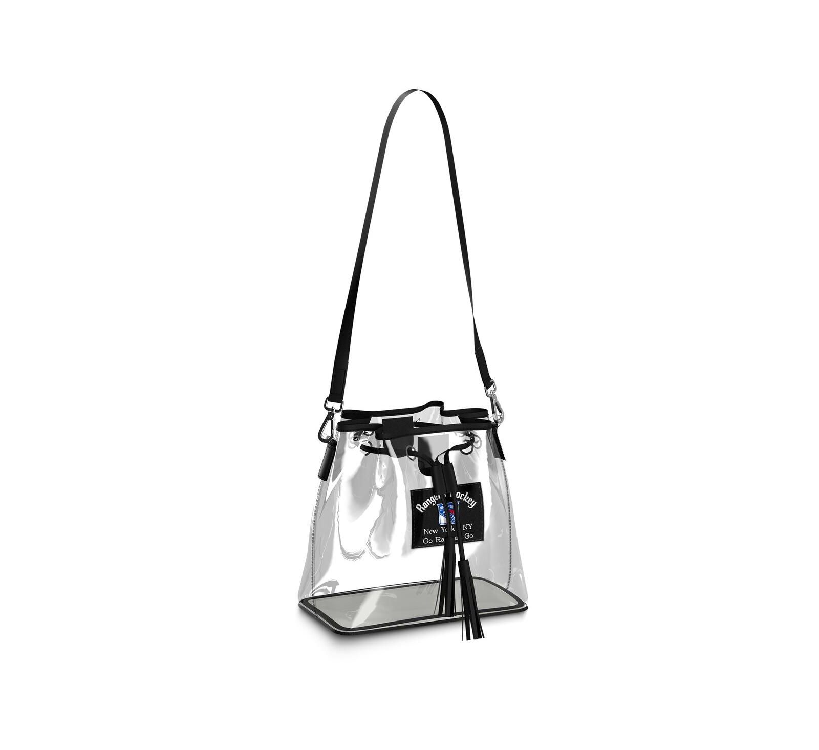 WEAR by Erin Andrews New York Rangers Clear Stadium Bucket Purse