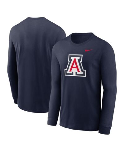 Nike Мужская футболка с длинным рукавом Arizona Wildcats Navy Primary Logo