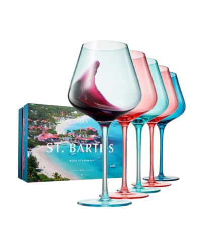 Набор бокалов The Wine Savant Colors of St Barths, 5 шт