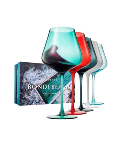 The Wine Savant бокалы для вина Colors of Bondi Beach Sydney, набор из 5 шт