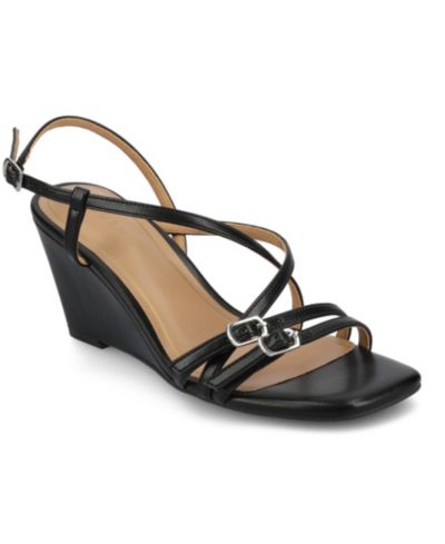 Journee Collection Женские босоножки на танкетке Clinne Strappy