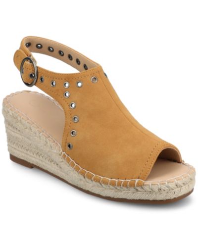 Journee Collection Women's Crisie Peep Toe Espadrille Wedge Sandals