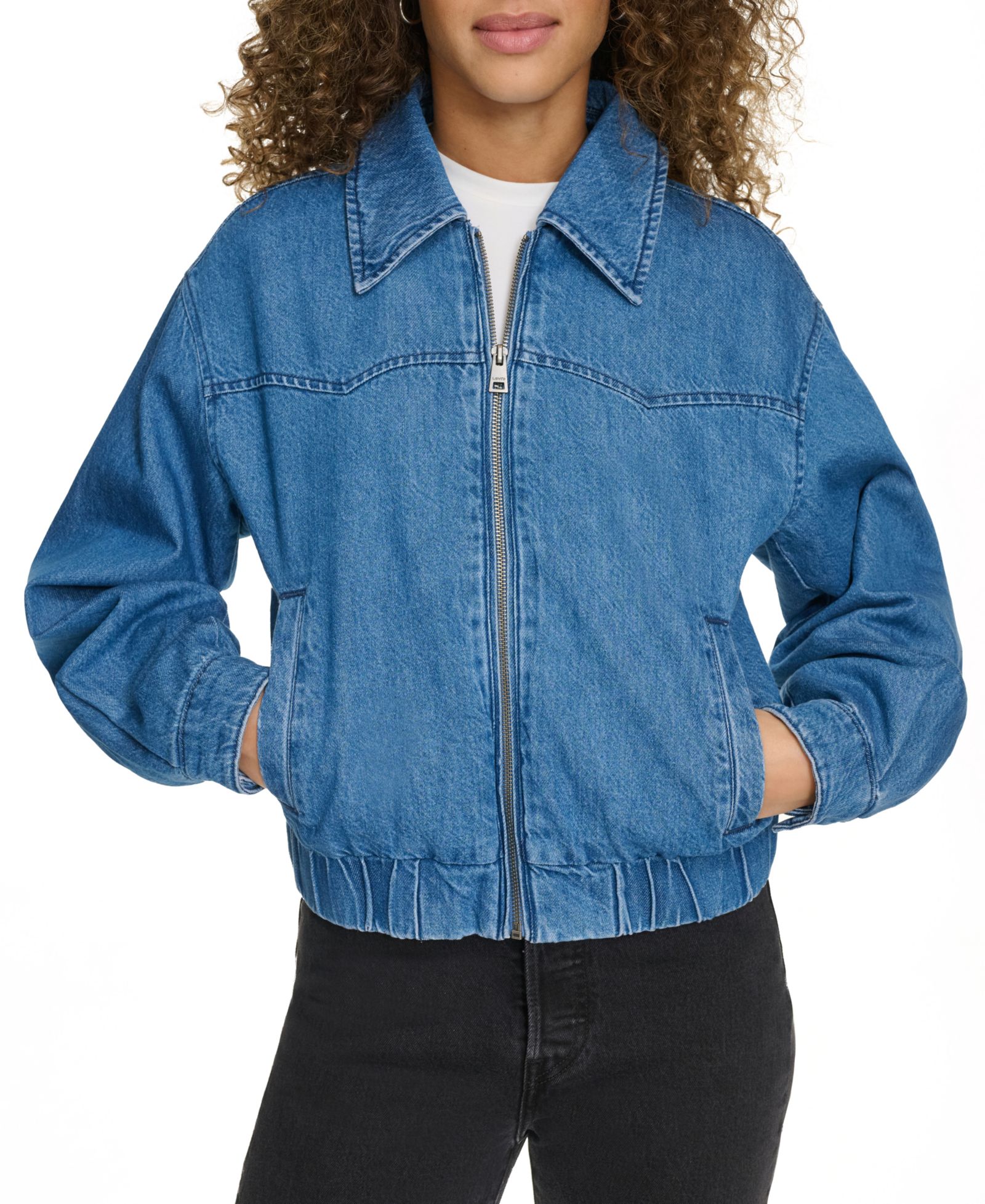 Женская джинсовая куртка-бомбер Levi's® Western Zip-Front