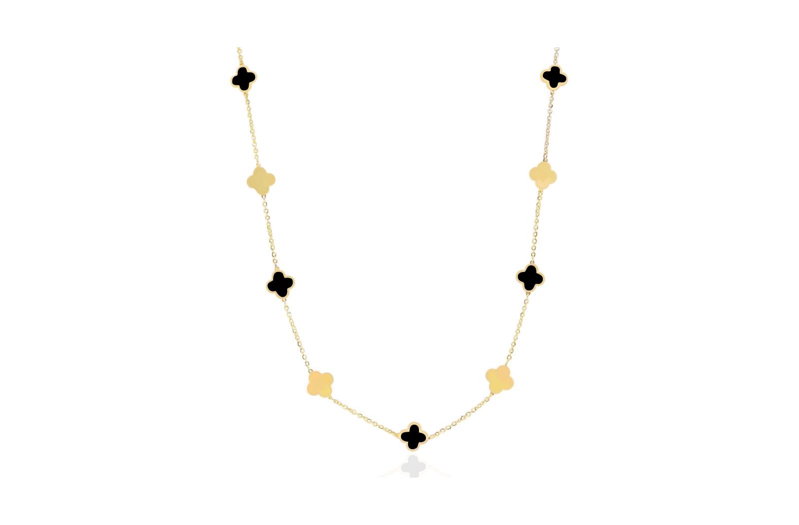 Ожерелье The Lovery Mini Onyx and Clover