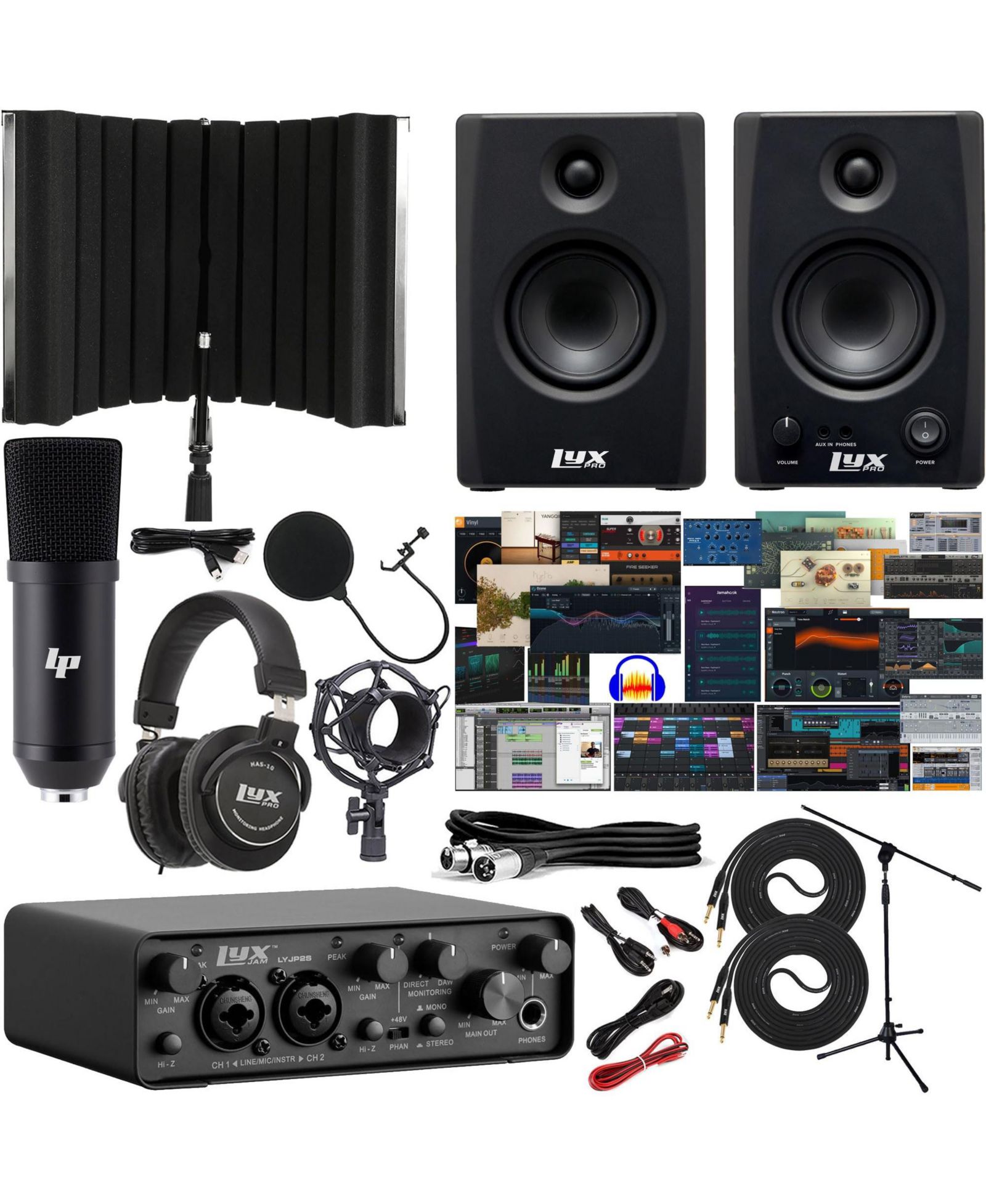Аудиоинтерфейс LyxPro 2x2 USB Audio Interface W/Driver, Software & Shield