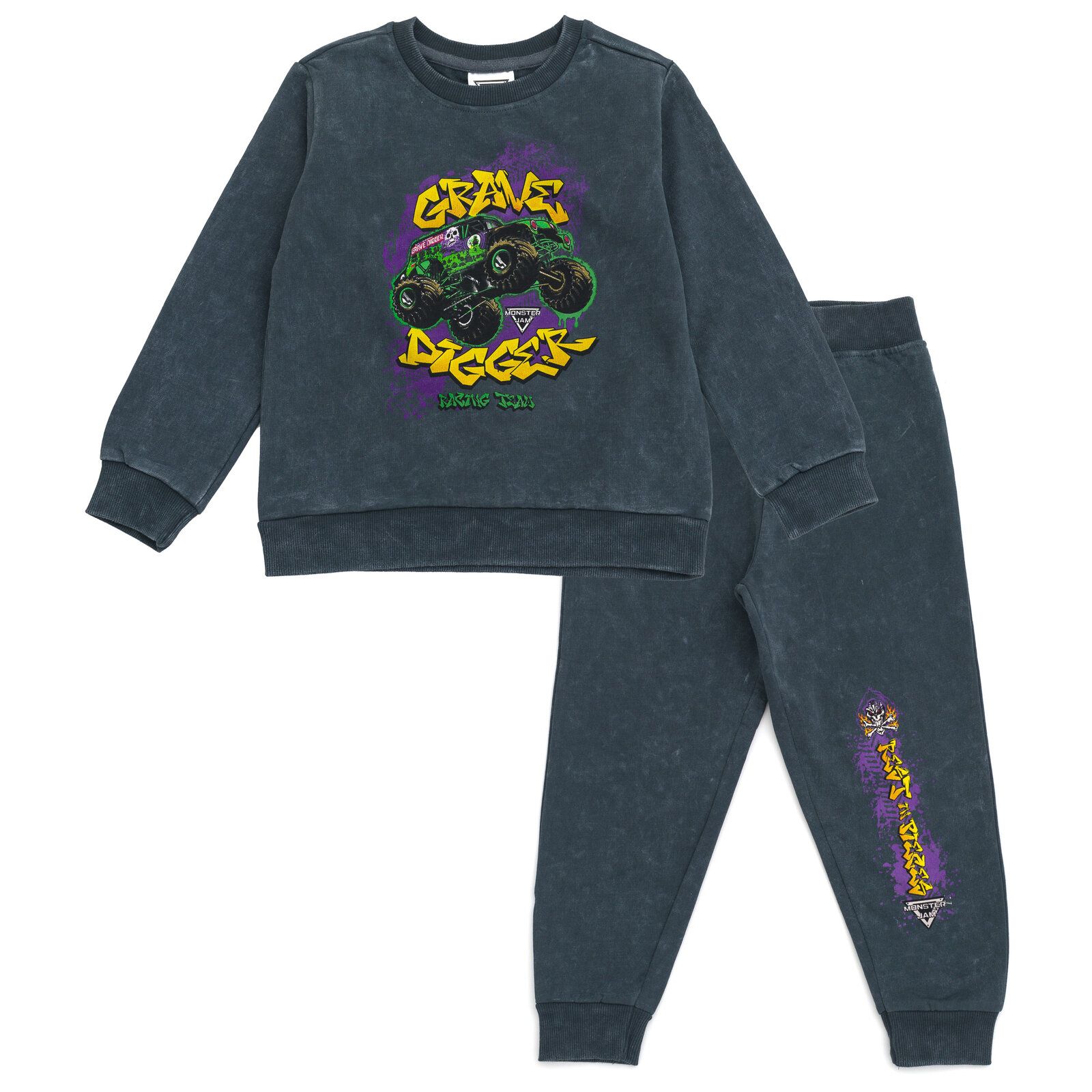 Monster Jam Toddler Boys Fleece 2-Piece Sweatshirt and Pants Set