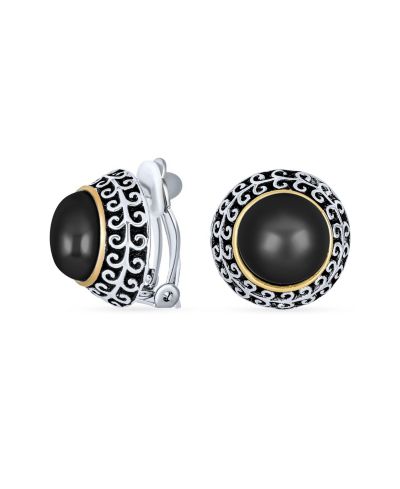 Серьги-клипсы Bling Jewelry с искусственным белым жемчугом