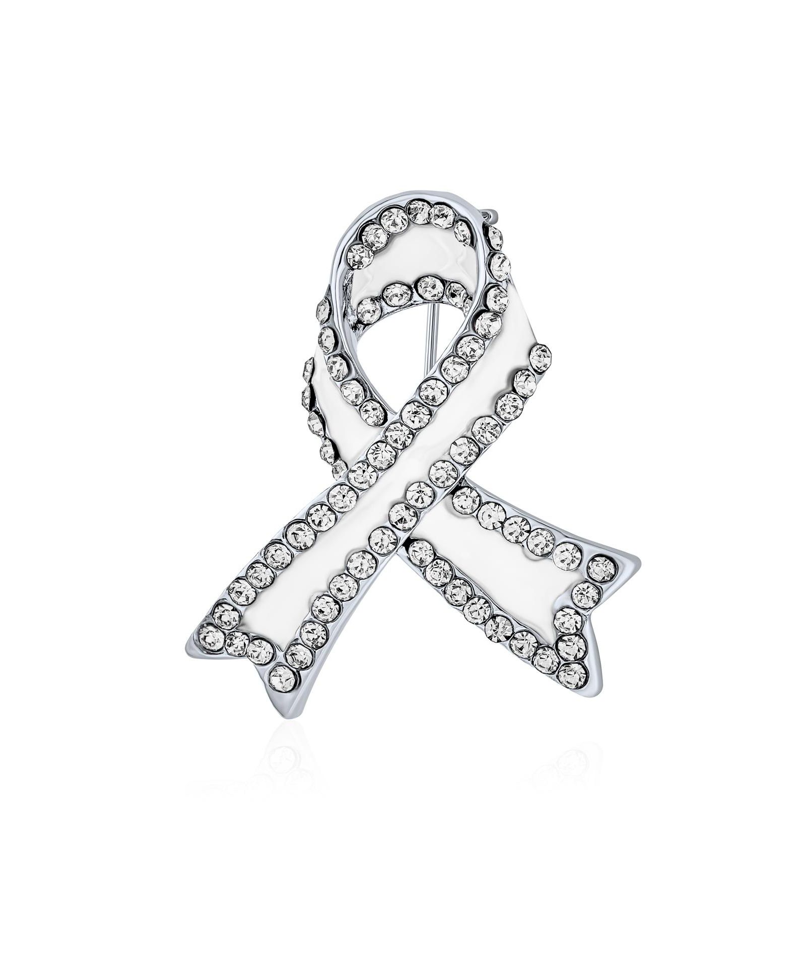 Bling Jewelry Брошь с эмалью и кристаллами в форме сердца