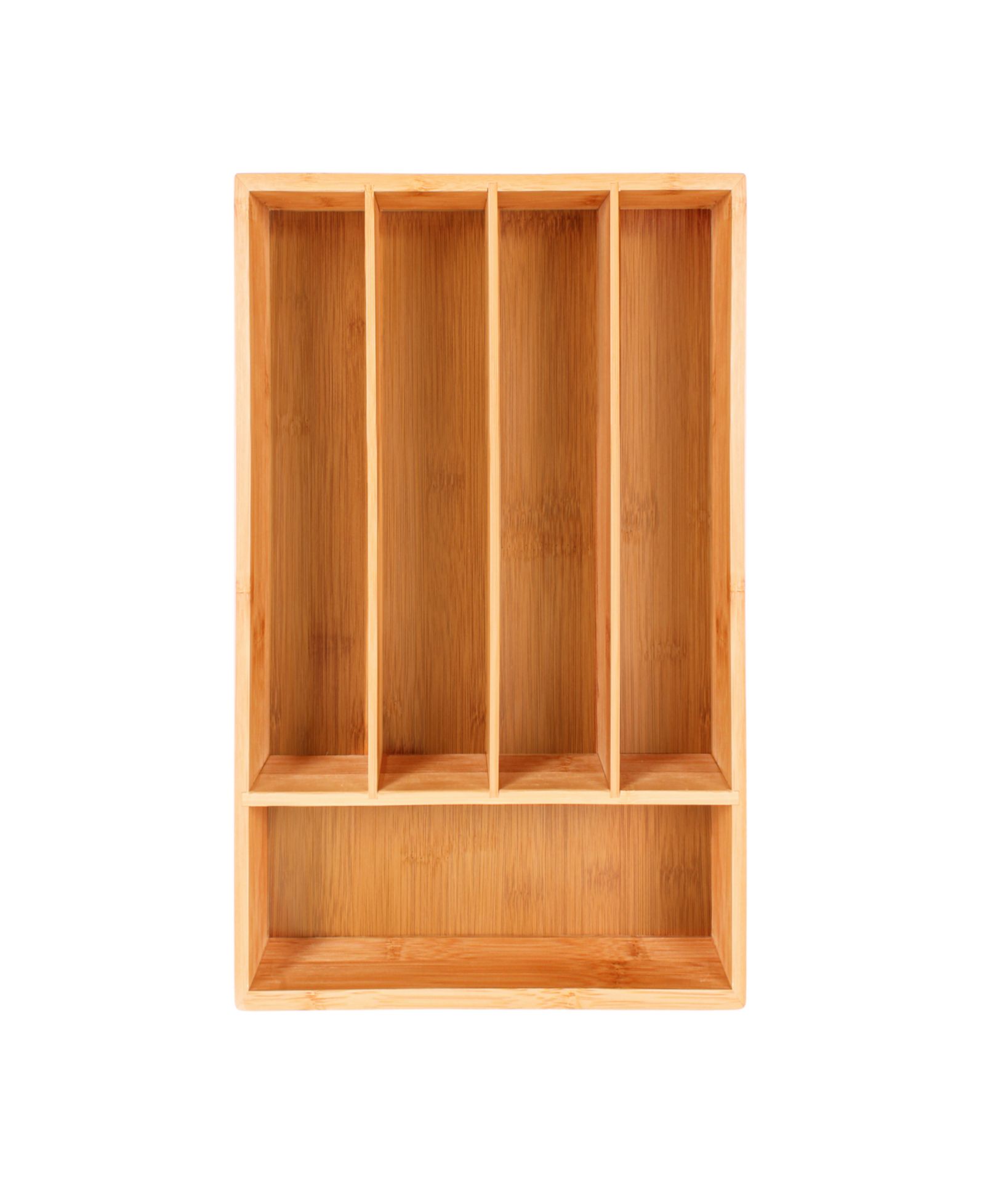 BergHOFF Bamboo 5-Slot Flatware Organizer, 13.5" x 8.25"