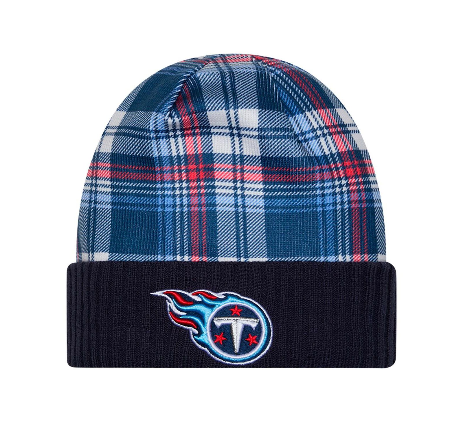 New Era Мужская вязаная шапка Tennessee Titans Sideline Statement Navy