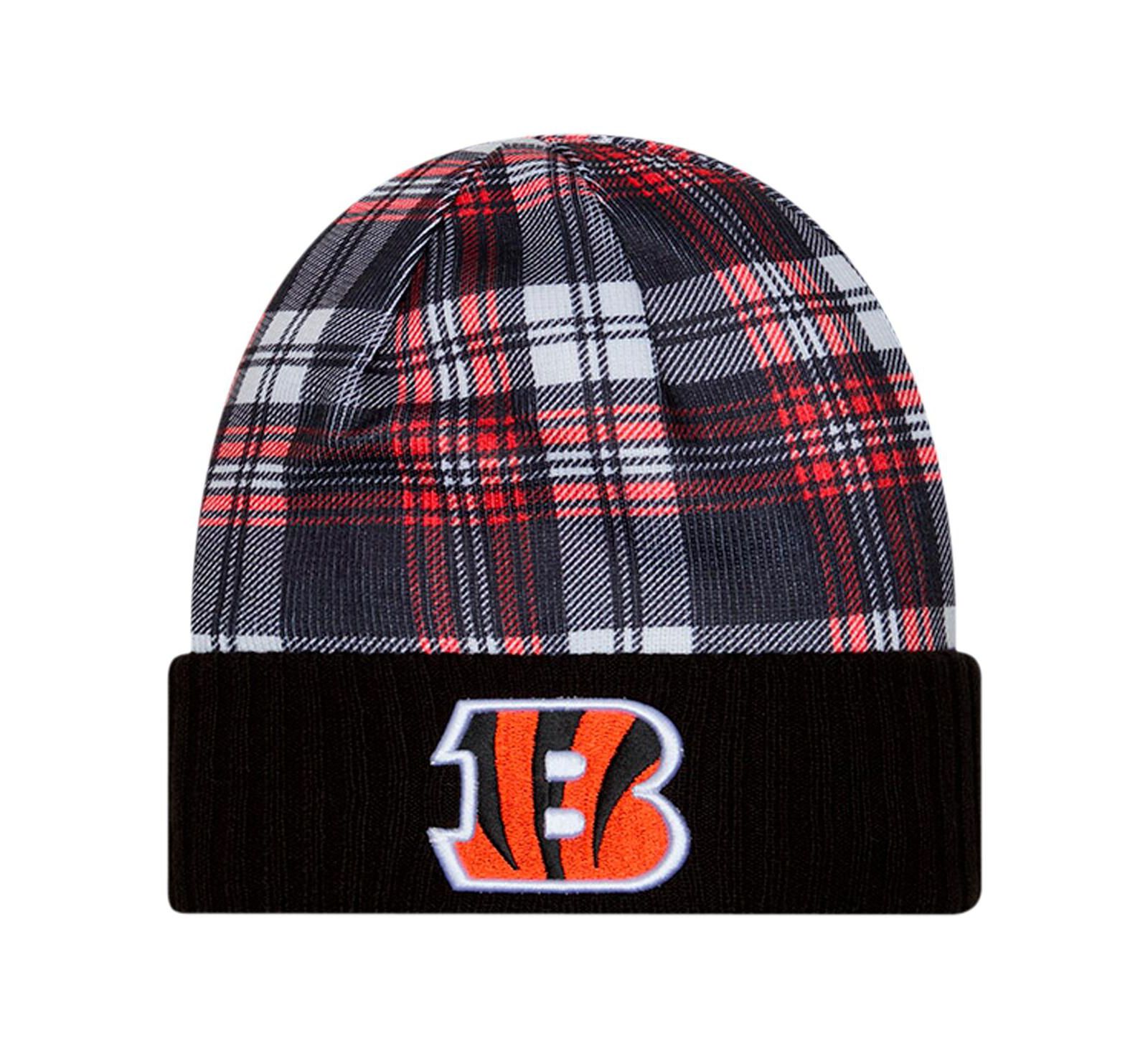 New Era Men's Black Cincinnati Bengals Sideline Statement Cuffed Knit Hat