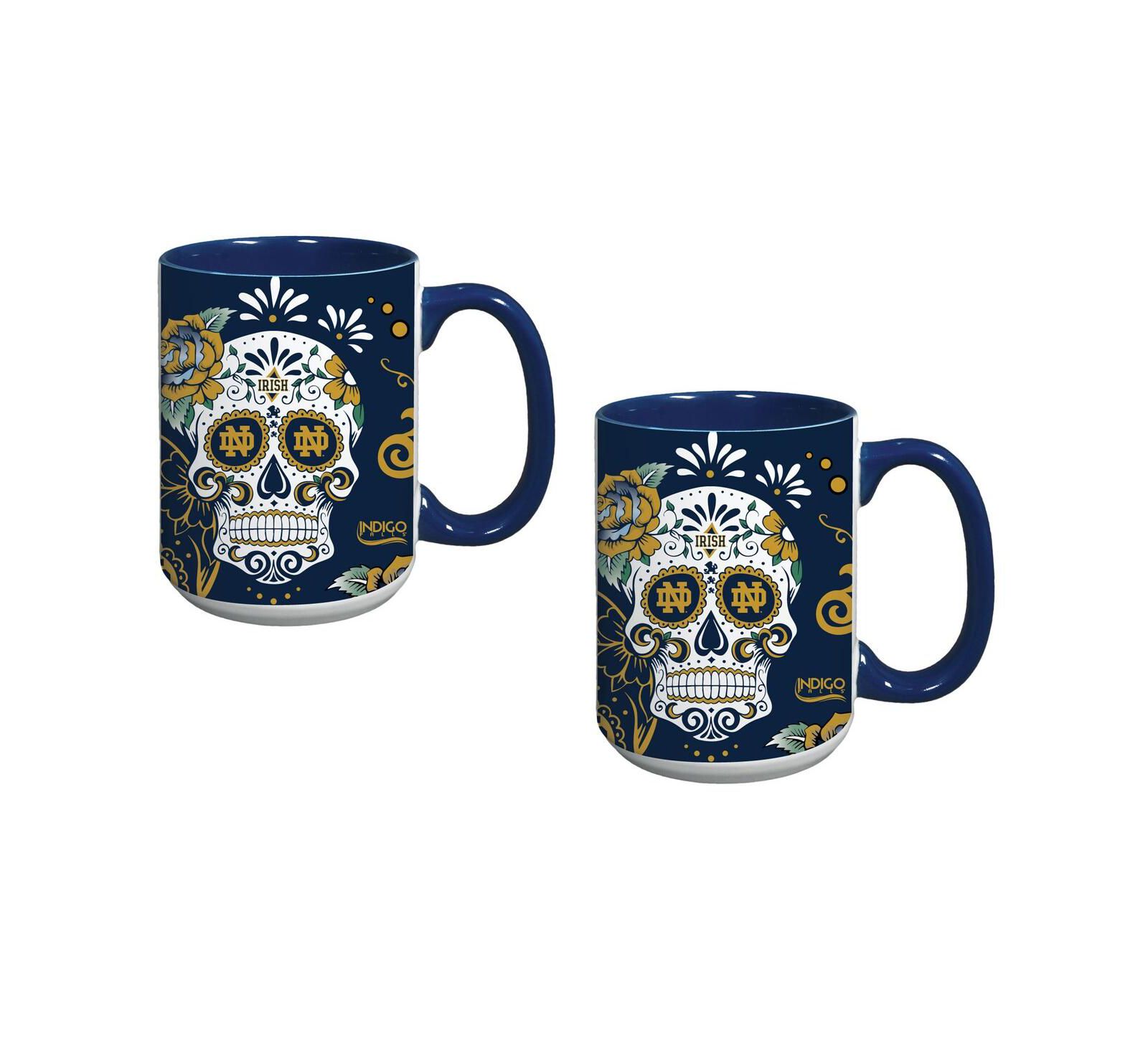 Indigo Falls Notre Dame Fighting Irish Two-Pack Dia De Los Muertos Mug Set