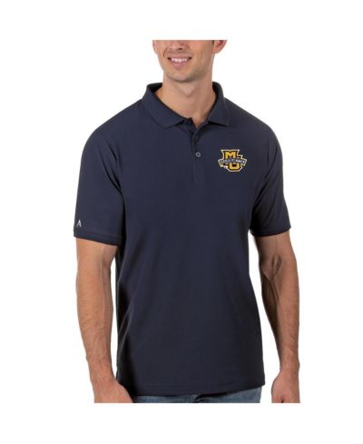 Мужское поло Antigua Navy Marquette Golden Eagles Legacy Pique