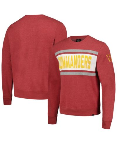 Мужской свитшот '47 Brand Heathered Burgundy Washington Commanders Bypass Tribeca Pullover