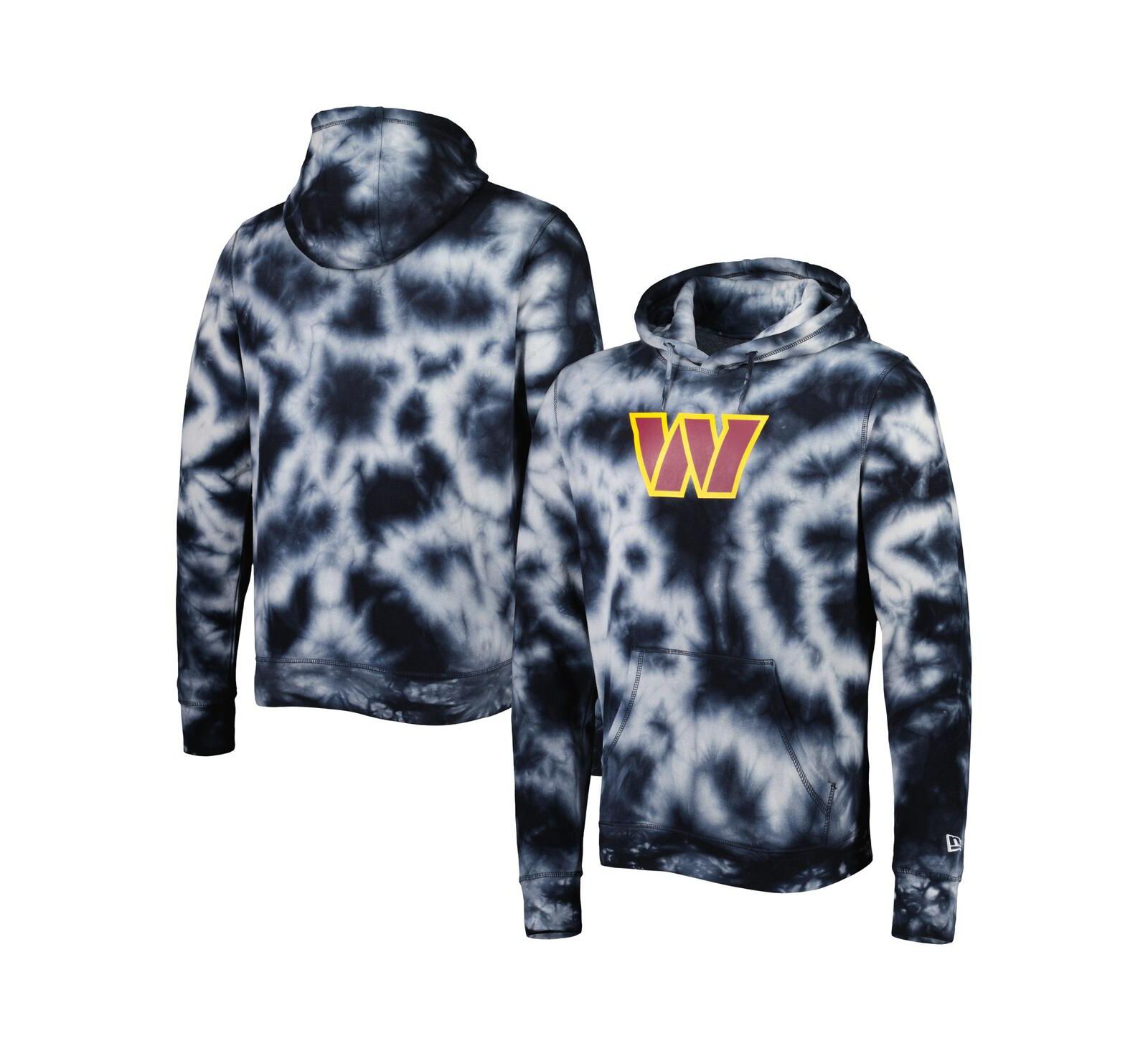 Мужское худи New Era Washington Commanders Tie-Dye Pullover