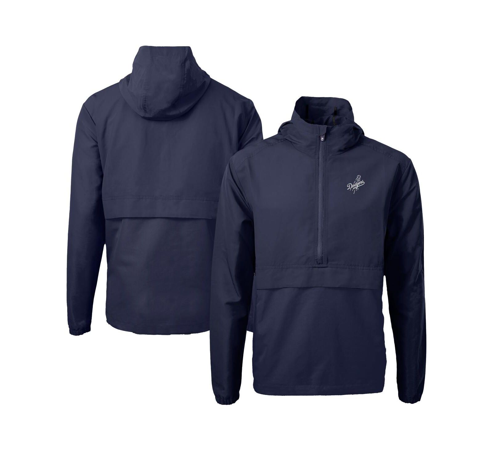 Cutter & Buck Мужской Anorak Half-Zip Hoodie Jacket Navy Los Angeles Dodgers Charter