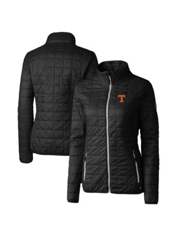 Cutter & Buck Women's Black Tennessee Volunteers Rainier Eco Insulated Puffer Full-Zip Jacket