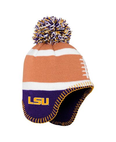 Fanatics Toddler Brown LSU Tigers Football Head Knit Hat with Pom
