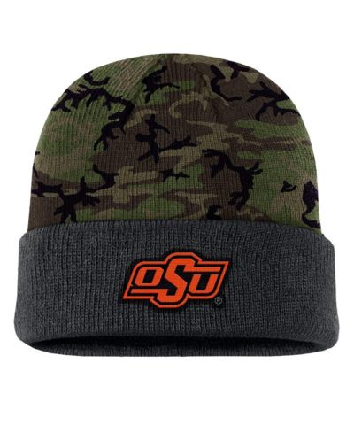 Мужская вязаная шапка Nike Camo Oklahoma State Cowboys Military Appreciation Cuffed