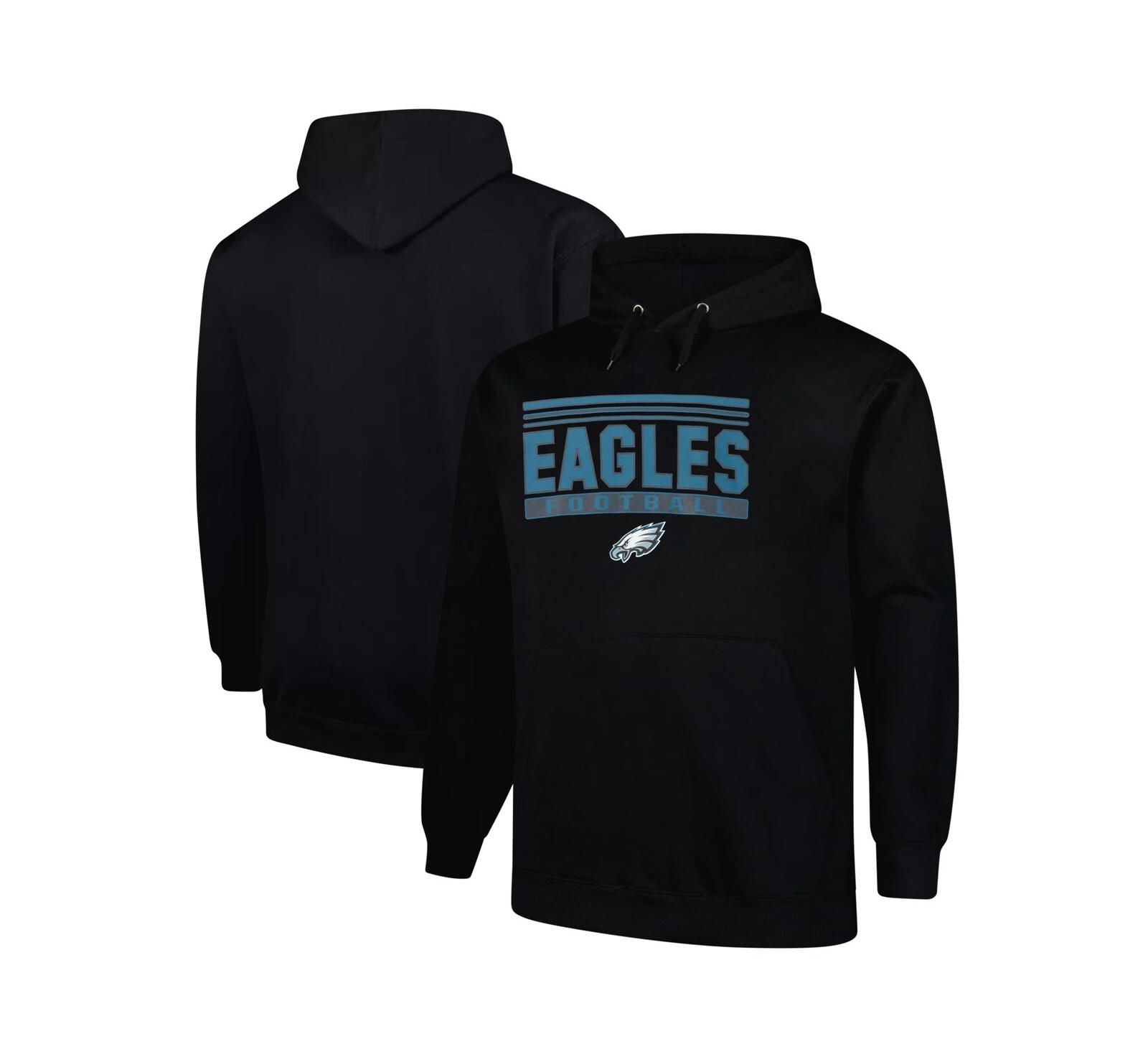 Fanatics Мужской черный худи-пуловер Philadelphia Eagles