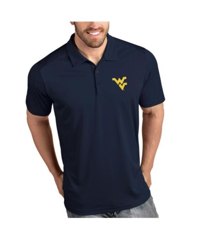Поло рубашка Antigua Navy West Virginia Mountaineers Tribute
