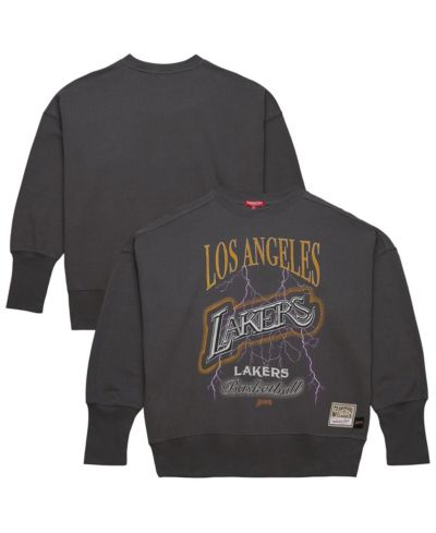 Женское легкое худи Mitchell & Ness Los Angeles Lakers Hardwood Classics, цвет Charcoal