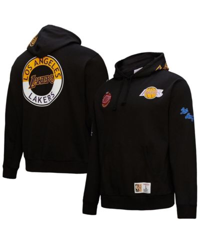 Mitchell & Ness Мужское худи Los Angeles Lakers Hardwood Classics Blackout Collection, черное
