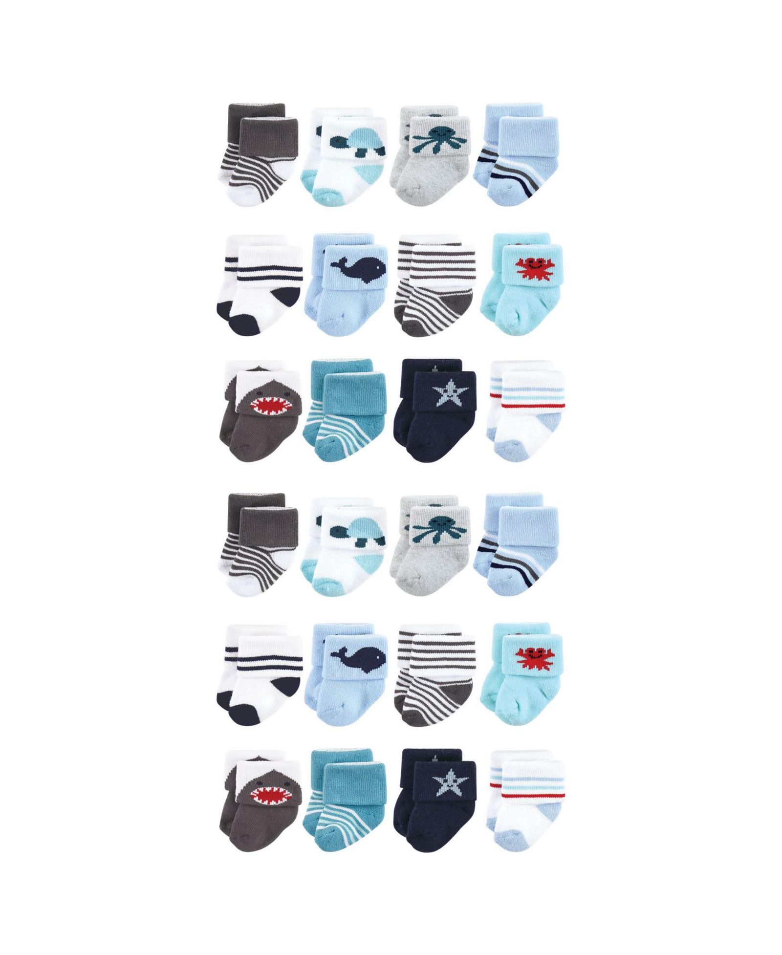 Набор носков Hudson Baby Baby Boys Hudson 24-Pack Comfort Terry Socks Set