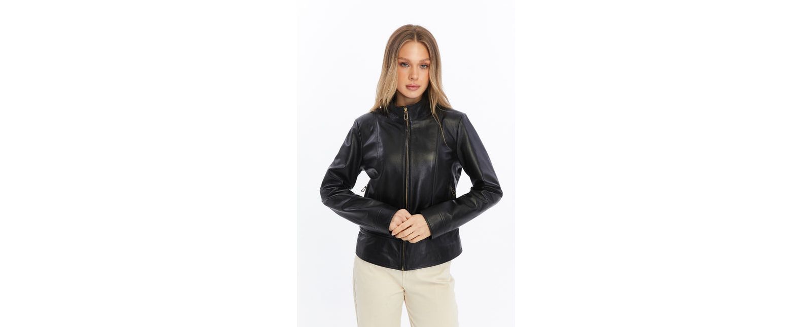 Furniq UK Women's Blythe Leather Jacket