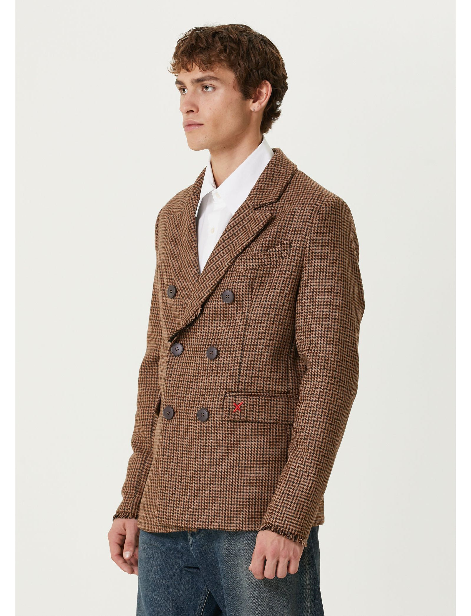 Мужской PCFG Wool and Cashmere Blend Double Breasted Blazer