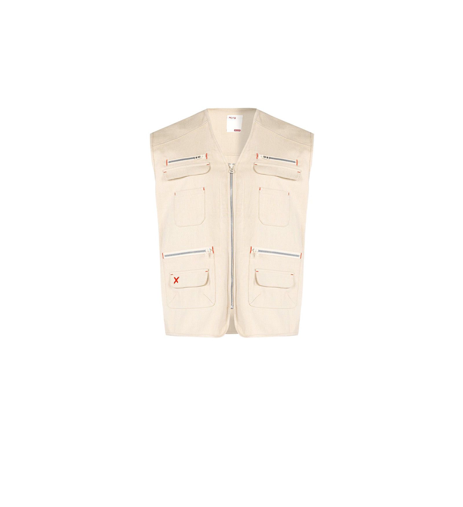 PCFG Men's Linen Blend Free Heaven Vest With Pocket