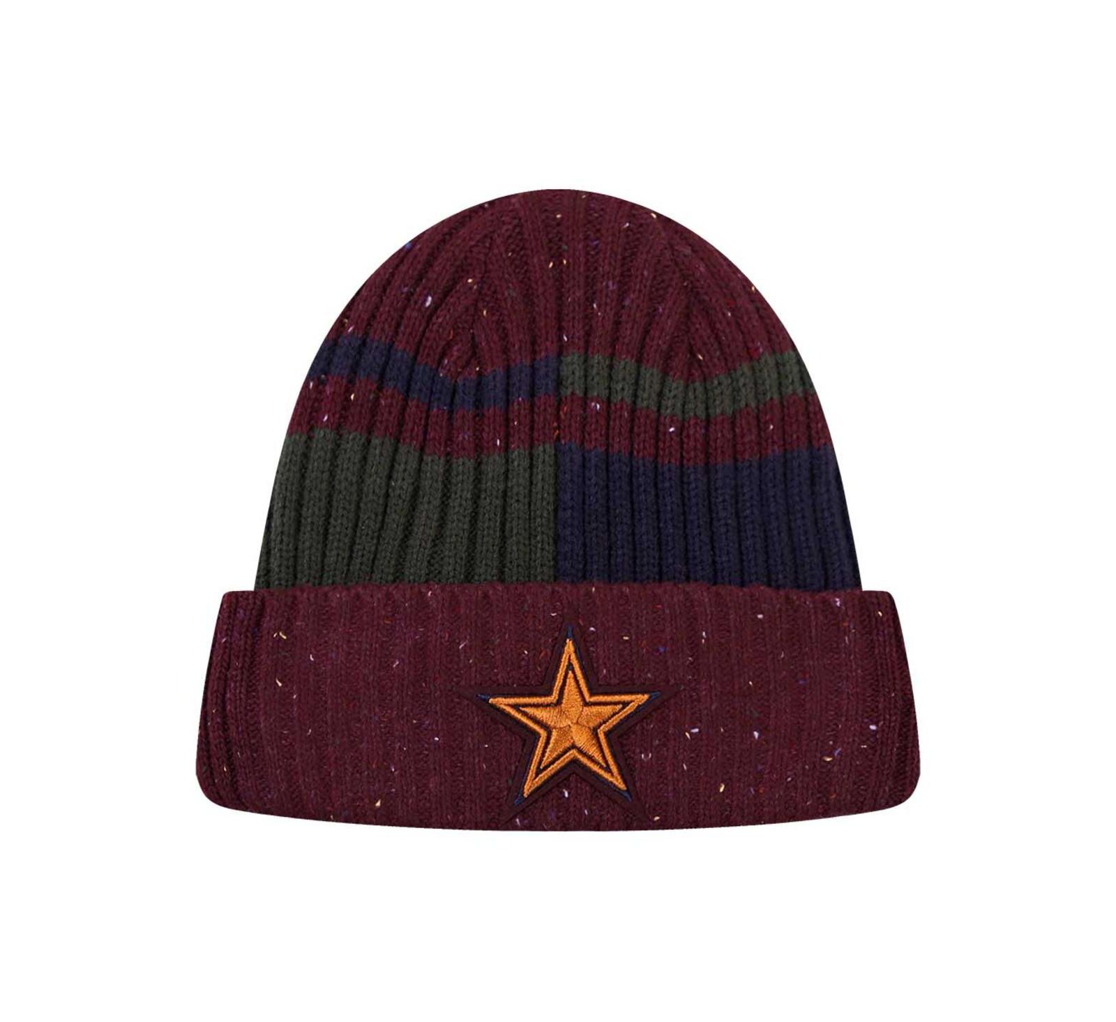 Мужская вязаная шапка Pro Standard Burgundy Dallas Cowboys Speckled Cuffed Knit
