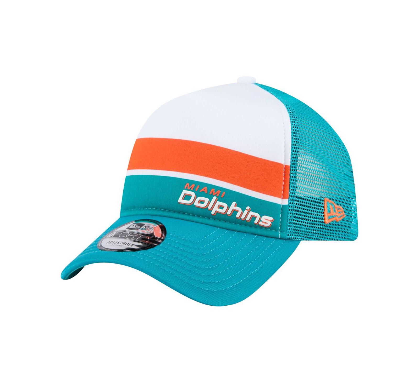 Мужская кепка New Era Miami Dolphins Color-Block 9FORTY A-Frame Trucker