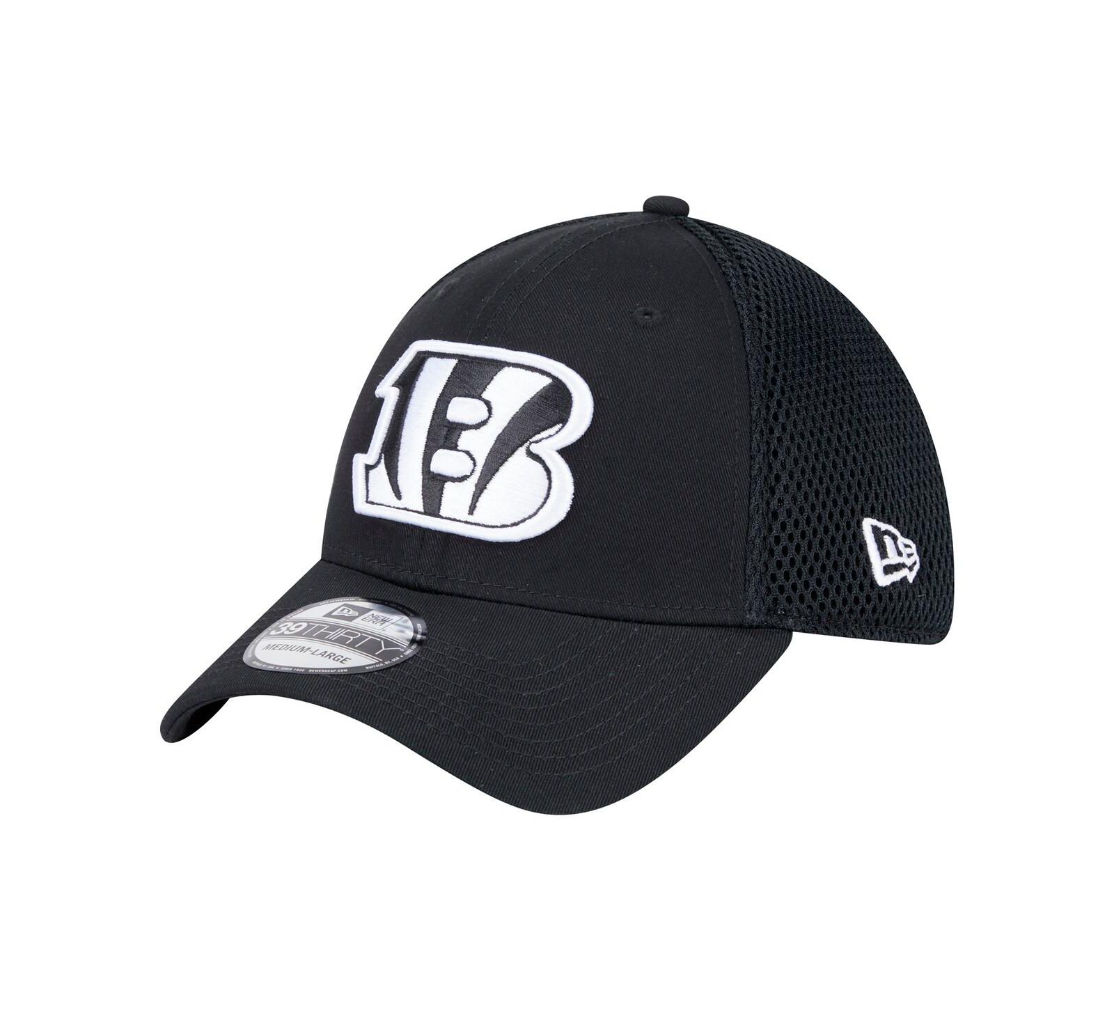 New Era Men's Black Cincinnati Bengals Main Neo 39THIRTY Flex Hat