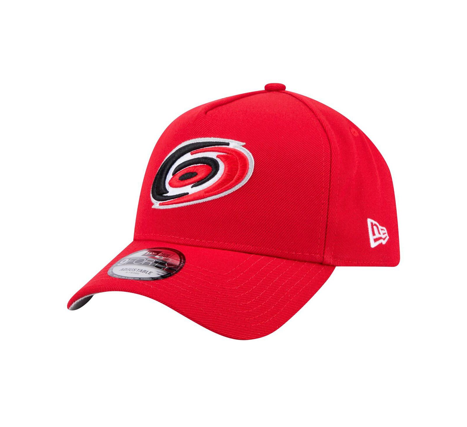New Era Men's Red Carolina Hurricanes Core A-Frame 9FORTY Adjustable Hat
