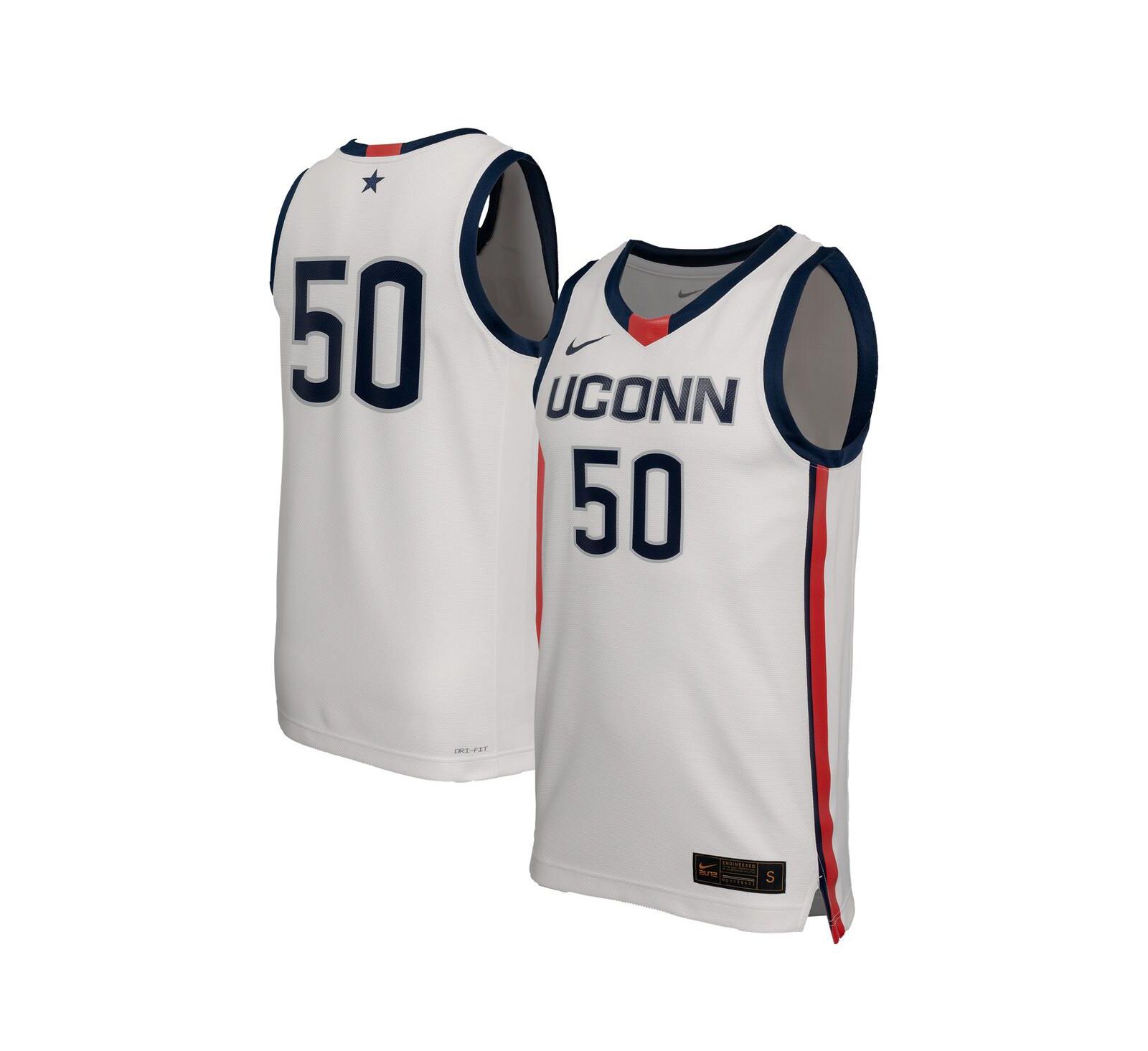 Мужская джерси Nike White UConn Huskies Replica Basketball