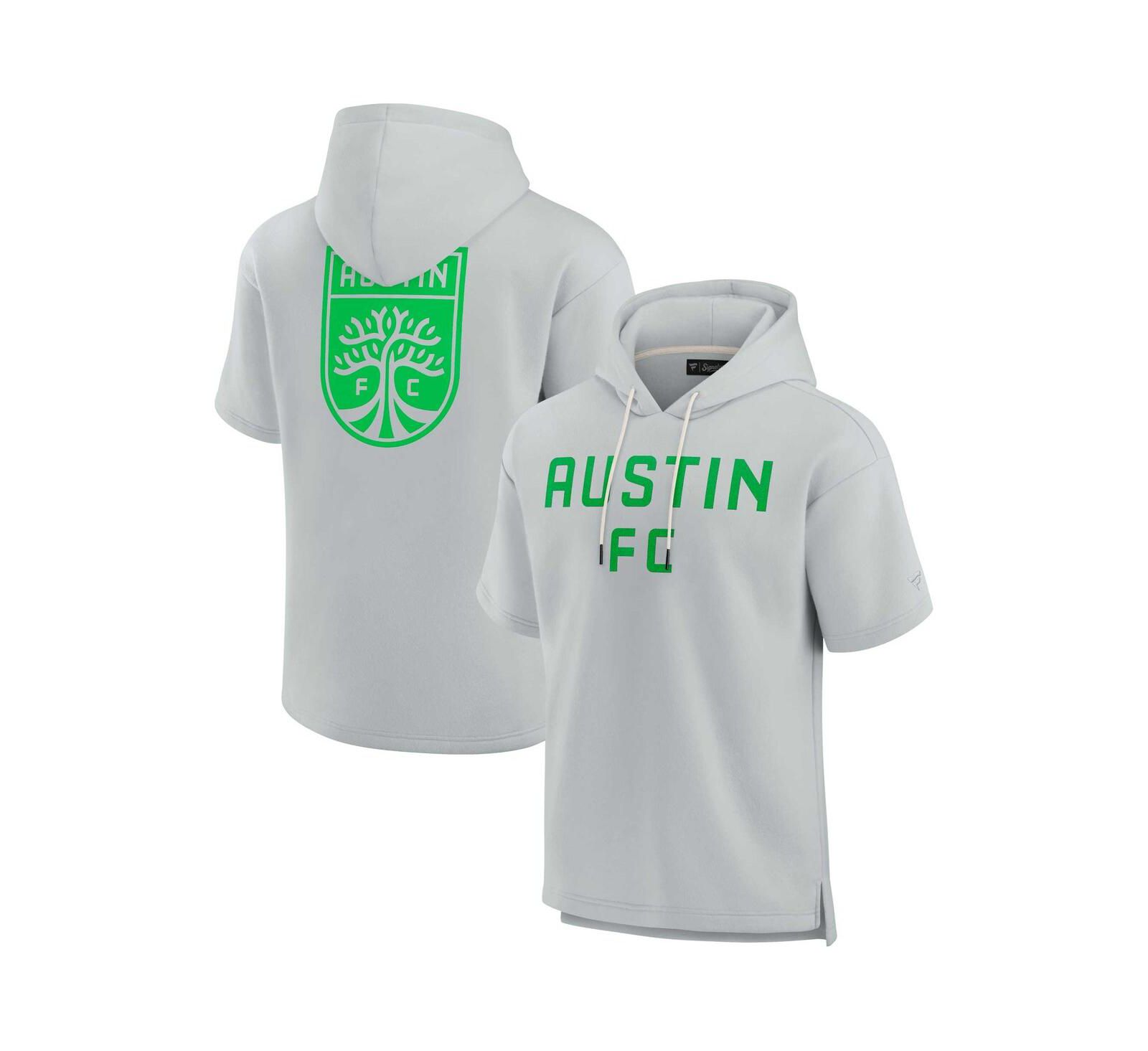 Fanatics Мужская и Женская толстовка с капюшоном Austin FC Elements, мягкий флис, серый цвет