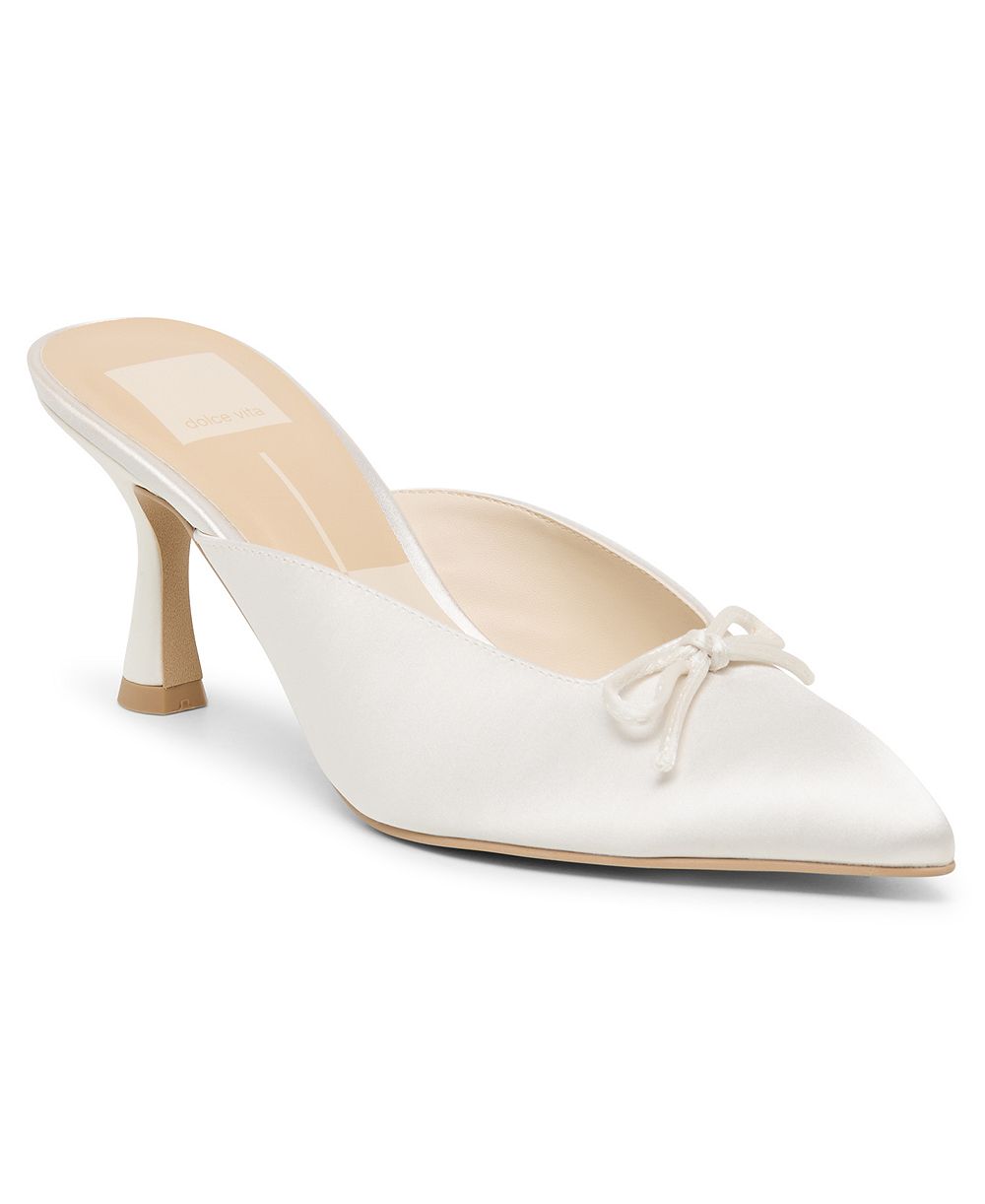 Dolce Vita Women's Cleo Bow Slip-On Kitten Heel Pumps