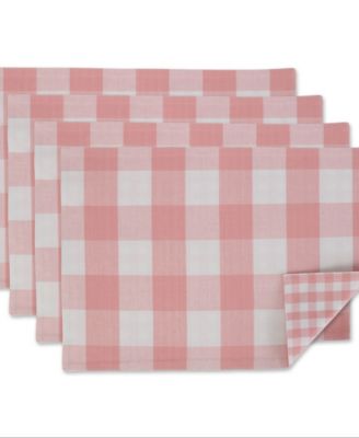 Набор салфеток Design Imports Pink Buffalo Check, 4 шт