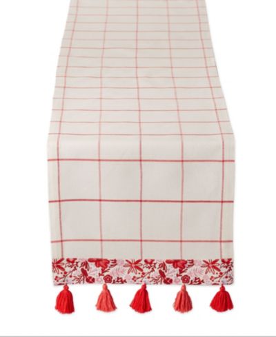 Дорожка на стол Design Imports Darling Window Pane, 14" x 72"